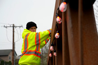 Dayton Footbridge Light Installation