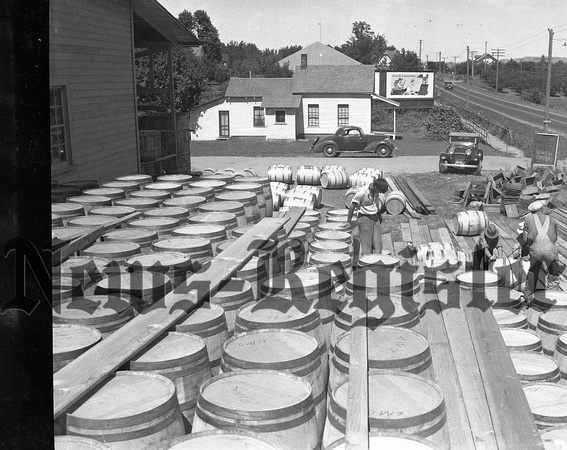 1937-7-22 Cherries barrelled at Wright Wanut Dryer-3
