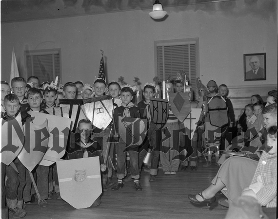 1950-3-9 Cub Scouts (City troop) in Knight armor.jpeg