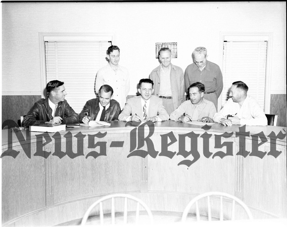 1945-8-2 Airport Commmission signs contract with flight school operators.jpeg