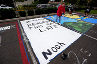 Mac High Seniors Painting Parking Spaces