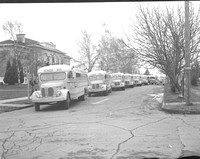 1936 School buses; 12th & Cowls, McMinnville