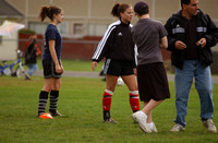 HS girls teach soccer - CR