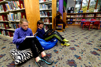 Kids reading at Library