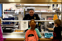 Cops serve food at Y-C elementary