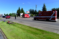 Bicycle vs. car accident on Hwy99w